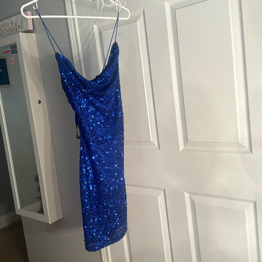 Royal Blue sequenced homecoming dress!